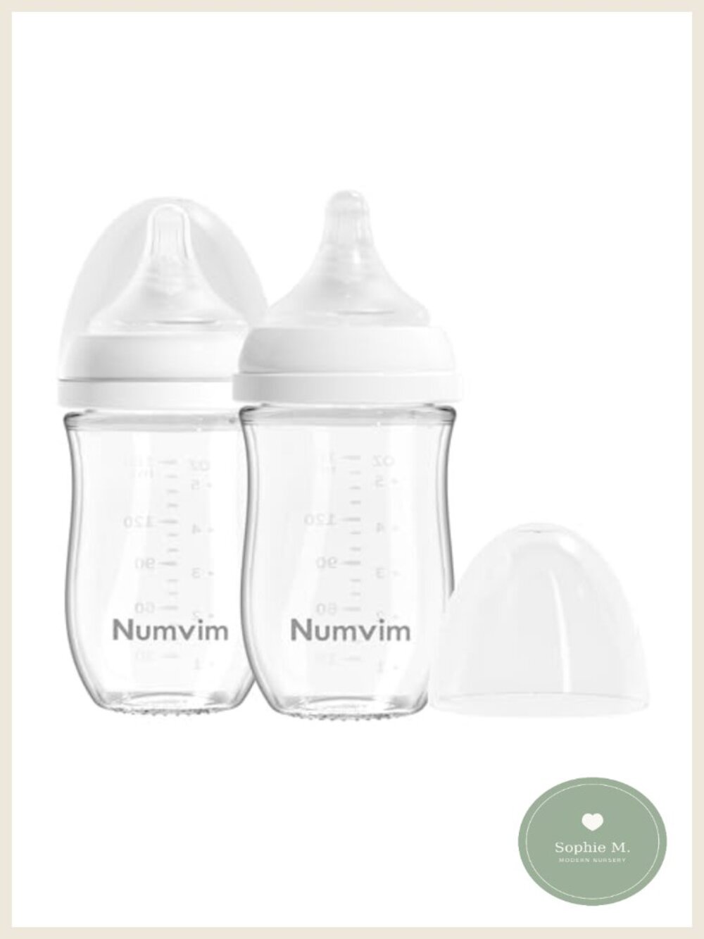 Glass Baby Bottles Newborn 2 Pack Anti Colic Slow Flow Nipples